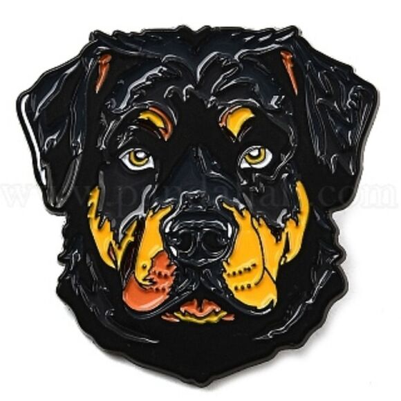 Boutique Jewelry - Rottweiler Enamel Lapel Pin – Dog Mom Gift, Black & Tan Puppy Head Pin Pet Owner